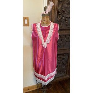 Vintage Flapper Dress Costume Pink 1920’s Gatsby F